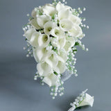 Maxbell Romantic Wedding Bride Bouquet Calla Bouquet for Ceremony Valentine'S Day