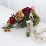Maxbell Wedding Bride Hand Bouquet Sunflowers with Ribbons for Party Church Supplies