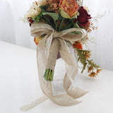 Maxbell Wedding Bride Hand Bouquet Sunflowers with Ribbons for Party Church Supplies