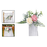 Maxbell Chair Back Flowers and Ribbons Artificial Rose Flower for Events Wedding