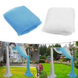 Maxbell Chiffon Fabric Drapery Panel Ceremony Party Wedding Arch Drapes White Blue