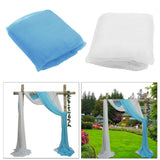 Maxbell Chiffon Fabric Drapery Panel Ceremony Party Wedding Arch Drapes White Blue