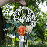 Maxbell Chair Back Flower Romantic Bench Floral simple wedding Banquet Champagne