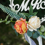 Maxbell Chair Back Flower Romantic Bench Floral simple wedding Banquet Champagne