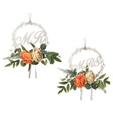 Maxbell Chair Back Flower Romantic Bench Floral simple wedding Banquet Champagne