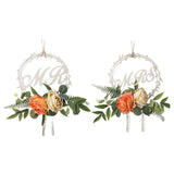 Maxbell Chair Back Flower Romantic Bench Floral simple wedding Banquet Champagne