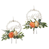 Maxbell Chair Back Flower Romantic Bench Floral simple wedding Banquet Champagne