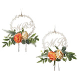 Maxbell Chair Back Flower Romantic Bench Floral simple wedding Banquet Champagne