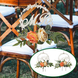 Maxbell Chair Back Flower Romantic Bench Floral simple wedding Banquet Champagne