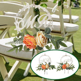 Maxbell Chair Back Flower Romantic Bench Floral simple wedding Banquet Champagne