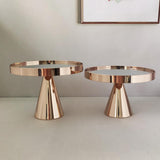 Maxbell Metal Cake Stand 20cm European Style Round Cupcake Holder for Birthday Party Short
