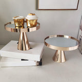 Maxbell Metal Cake Stand 20cm European Style Round Cupcake Holder for Birthday Party Short