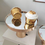 Maxbell Metal Cake Stand 20cm European Style Round Cupcake Holder for Birthday Party Short