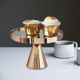 Maxbell Metal Cake Stand 20cm European Style Round Cupcake Holder for Birthday Party Short