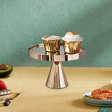 Maxbell Metal Cake Stand 20cm European Style Round Cupcake Holder for Birthday Party Short
