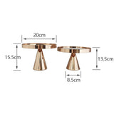 Maxbell Metal Cake Stand 20cm European Style Round Cupcake Holder for Birthday Party Short