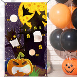 Maxbell Halloween Throwing Game Banner Kit Family Gathering Accessories Washable A