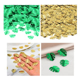 Maxbell Tropical Leaf Confetti Green Shiny for Wedding Table Baby Shower green