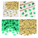 Maxbell Tropical Leaf Confetti Green Shiny for Wedding Table Baby Shower green