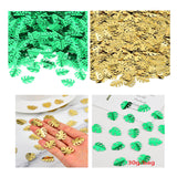 Maxbell Tropical Leaf Confetti Green Shiny for Wedding Table Baby Shower green