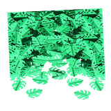 Maxbell Tropical Leaf Confetti Green Shiny for Wedding Table Baby Shower green