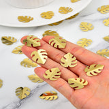 Maxbell Tropical Leaf Confetti Green Shiny for Wedding Table Baby Shower gold