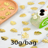 Maxbell Tropical Leaf Confetti Green Shiny for Wedding Table Baby Shower gold