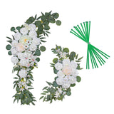 Maxbell Wedding Arch Flowers Artificial Flowers Swag for front door Party White