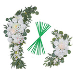 Maxbell Wedding Arch Flowers Artificial Flowers Swag for front door Party White
