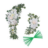Maxbell Wedding Arch Flowers Artificial Flowers Swag for front door Party White