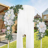 Maxbell Wedding Arch Flowers Artificial Flowers Swag for front door Party White