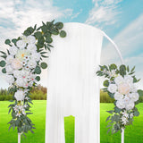 Maxbell Wedding Arch Flowers Artificial Flowers Swag for front door Party White