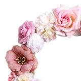 Maxbell Rose Wreath Floral Garland Fake for Wedding Headdress Farmhouse Front Door coffee