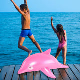 Maxbell Dolphin Inflatable Pool Toy Summer Dolphin Toy for Pool Poolside Beach Pink