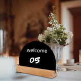 Maxbell 10x Removable Backboard Wedding Party Table Number Stands for Restaurant Semicircle Shape