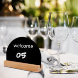 Maxbell 10x Removable Backboard Wedding Party Table Number Stands for Restaurant Semicircle Shape