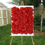 Maxbell Artificial Floral Panel for Weddings Outdoor Decor red