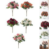 Maxbell Silk Hydrangea Flowers Bouquet for Living Room Meeting Room Decor Pink