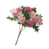 Maxbell Silk Hydrangea Flowers Bouquet for Living Room Meeting Room Decor Pink