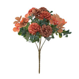 Maxbell Silk Hydrangea Flowers Bouquet for Living Room Meeting Room Decor Orange