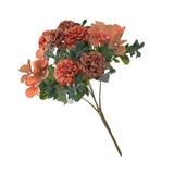 Maxbell Silk Hydrangea Flowers Bouquet for Living Room Meeting Room Decor Orange