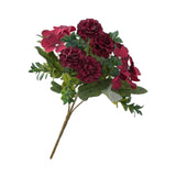 Maxbell Silk Hydrangea Flowers Bouquet for Living Room Meeting Room Decor Red
