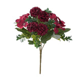 Maxbell Silk Hydrangea Flowers Bouquet for Living Room Meeting Room Decor Red