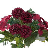 Maxbell Silk Hydrangea Flowers Bouquet for Living Room Meeting Room Decor Red