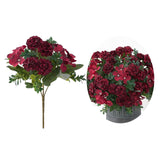 Maxbell Silk Hydrangea Flowers Bouquet for Living Room Meeting Room Decor Red