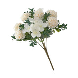 Maxbell Silk Hydrangea Flowers Bouquet for Living Room Meeting Room Decor White