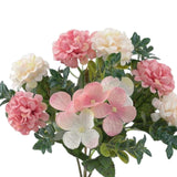 Maxbell Silk Hydrangea Flowers Bouquet for Living Room Meeting Room Decor Light Pink