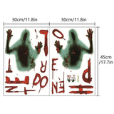 Maxbell Bloody Handprints Zombie Halloween Giant for Window Decoration