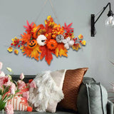 Maxbell Thanksgiving Pumpkin Decorating Hanging with Lights for Porch Door Halloween StyleC