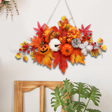 Maxbell Thanksgiving Pumpkin Decorating Hanging with Lights for Porch Door Halloween StyleC